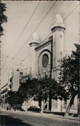 Synagogue, Oran Algeria, Sephardic Jewish Life, 1945 RPPC Postcard