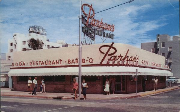 Parham's Restaurant Miami Beach Florida Valence Color Publishers