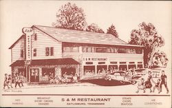 S & M Restaurant Postcard