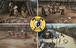 Huron Indian Village Postcard