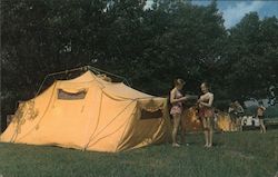 Camping at Illinois Beach State Park on Lake Michigan Postcard