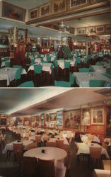 Interior Views of Haussner's Restaurant Postcard