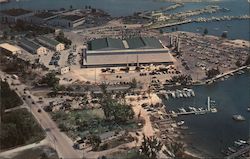 Exposition Building and Marinas of Dinner Key Postcard