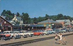 Boardwalk and Shopping Area Postcard