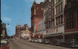 Market Street Looking East Showing Continental Square Postcard