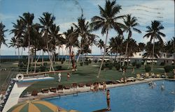 Beautiful Pool and Cottages at Key Biscayne Hotel Postcard