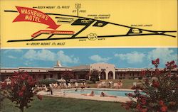 Washburn's Motel Court Postcard