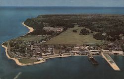 Aerial View Mackinac Island, MI Postcard Postcard Postcard