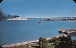 Michigan State Docks Postcard