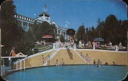 The Pool and Grand Hotel Mackinac Island, MI Postcard Postcard Postcard