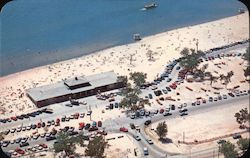 Aerial View of Swimming Beach Grand Haven, MI Penrod Studio Postcard Postcard Postcard