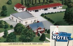 Lake Breeze Motel Perry, OH Postcard Postcard Postcard