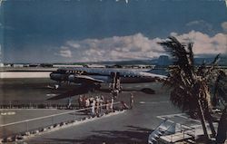 United Mainliner at Honolulu Airport Postcard