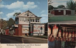 Williams Smokehouse and IGA Market Bennington, VT Postcard Postcard Postcard