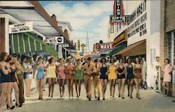 Beauties on Parade on Main Boardwalk Postcard