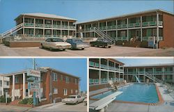 Sessoms Motel - Ocean Front - Open Year Round Carolina Beach, NC Postcard Postcard Postcard