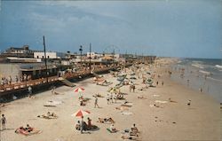 Main Boardwalk and Swimming Area At Carolina Beach North Carolina Postcard Postcard Postcard