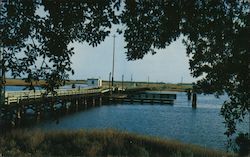 Floating Draw Bridge Sunset Beach, NC Bill Norment Postcard Postcard Postcard