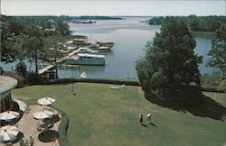 View from Waterfront Room at The Tides Inn Irvington, VA Postcard Postcard Postcard