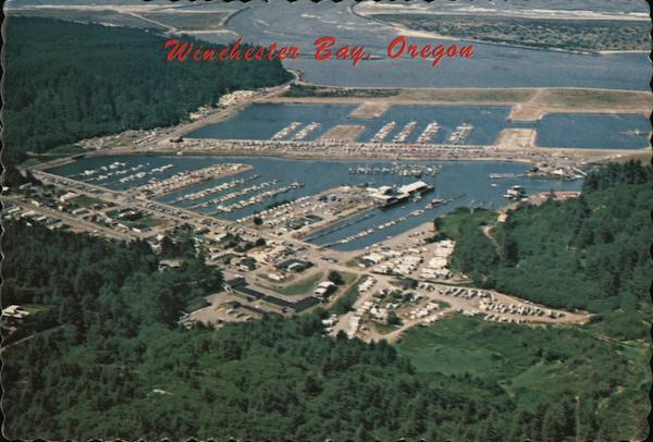 Aerial View Winchester Bay Oregon