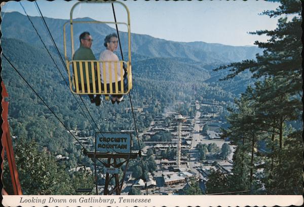 Skylift on Crockett Mountain Gatlinburg Tennessee Gary Lang 1990