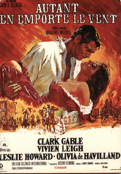 Gone With The Wind in French Movie and Television Advertising
