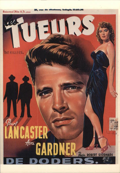 Les Tueurs - Burt Lancaster, Ava Gardner Movie and Television Advertising