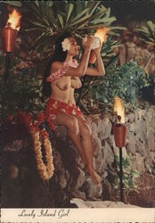 A Lovely South Sea Island Maiden In Her Polynesian Paradise
