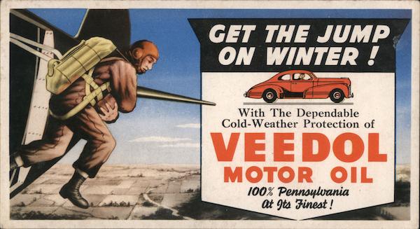 Get the Jump on Winter Veedol Motor Oil Advertising