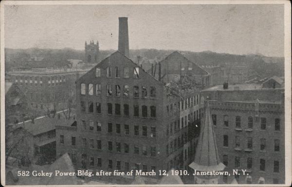 Gokey Power Bldg. After Fire of March 12, 1910 Jamestown New York