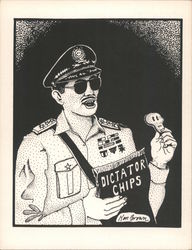 Skull Shaped Dictator Chips - Ken Brown Cartoons Postcard Postcard 
