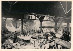 The Construction of the Statue of Liberty Postcard