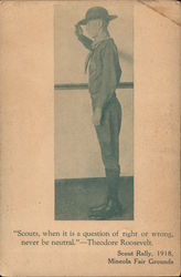 1918 Scout Rally Nassau County Council Boy Scouts of America Inc. The Scout Law Postcard