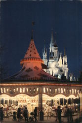 Castle and Carousel, Walt Disney World Postcard