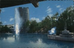 Mock Naval Battle - Universal Studios Postcard