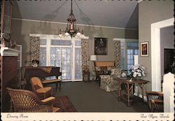 Drawing Room of Edison's Florida Prefabricated Home Postcard