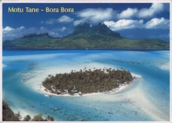 Bird’s Eye View of the Island of Bora Bora Postcard