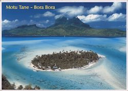 Bird’s Eye View of the Island of Bora Bora French Polynesia South Pacific Teva Sylvain Postcard Postcard Postcard