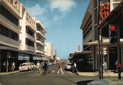 Alma Street, Commercial Center Postcard