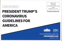 President Trump's Coronavirus Guidelines For America Postcard