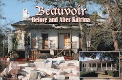 Beauvoir Home of Jefferson Davis Before & After Hurricane Katrina Biloxi, MS Postcard Postcard Postcard