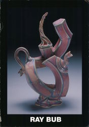 Pink Pentagonal Cross-Section Teapot Ray Bub Postcard