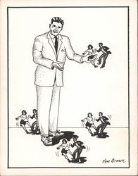 Ronald Reagan, Tiny Dancy Couples Postcard