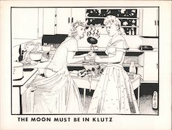 The Moon Must Be In Klutz Cambridge, MA Cartoons Postcard Postcard Postcard