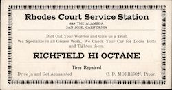 Rhodes Court Service Station Blotter