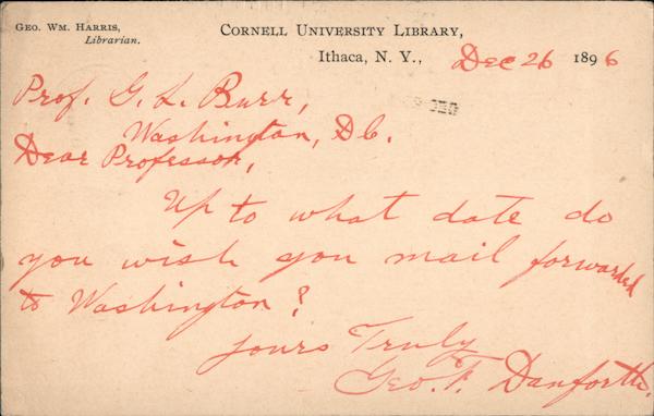 Cornell University Library Correspondence Universities