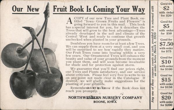 Our New Fruit Book is Coming Your Way Boone Iowa Advertising