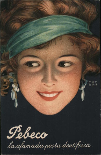Art Deco Pebeco la afamada pasta dentifrica Tre Der