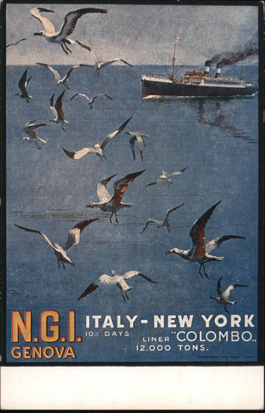 N.G.I. Genova Liner Columbo Steamers