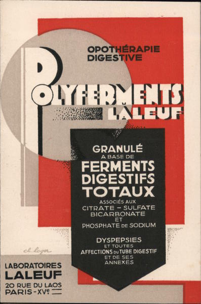 Opotherapie Digestive Polyferments Laleuf Advertising